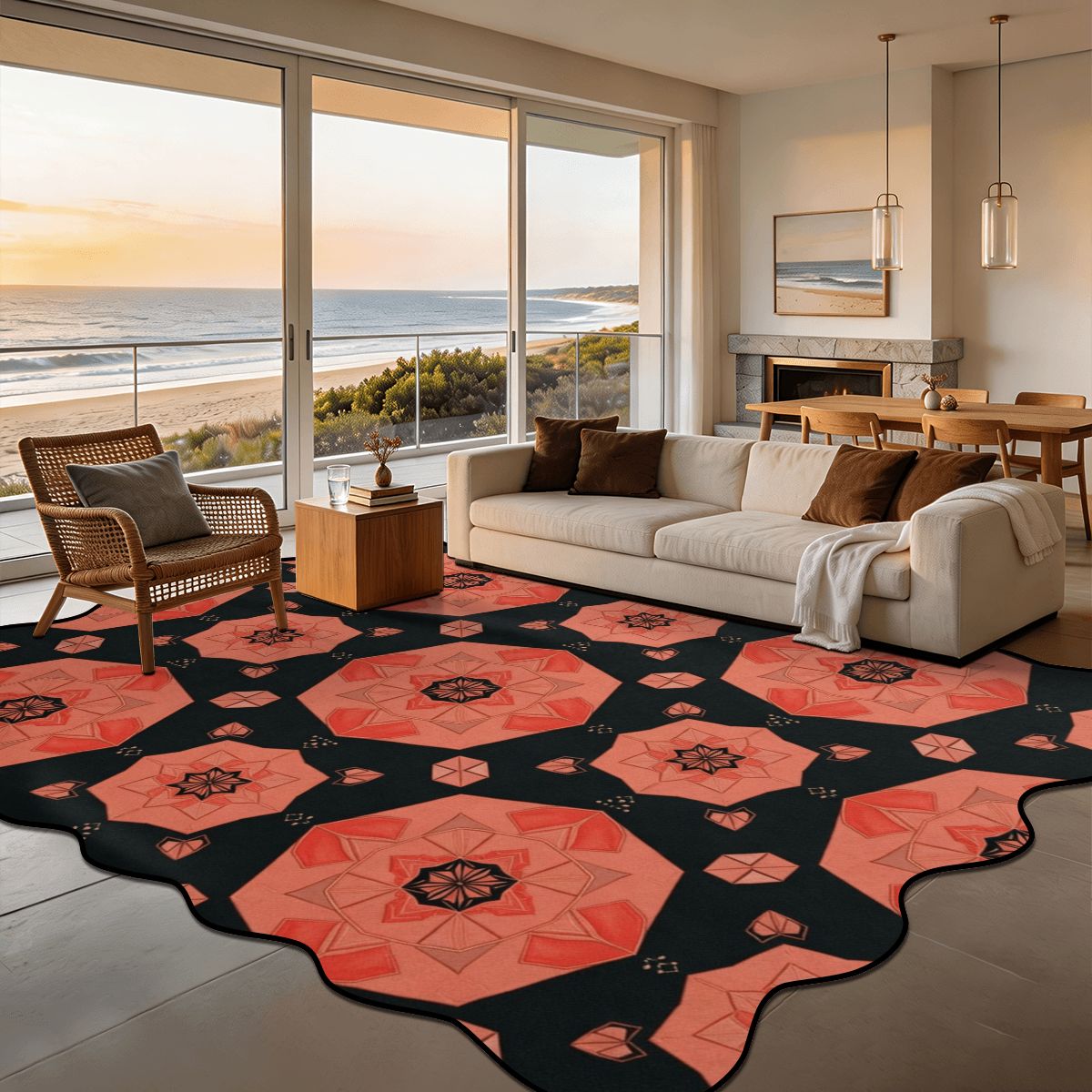 Camelia — Scalloped rug