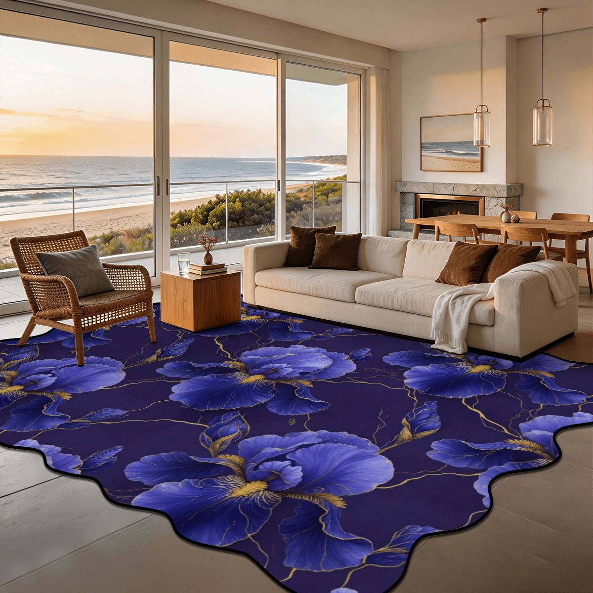 Irysy — Scalloped rug