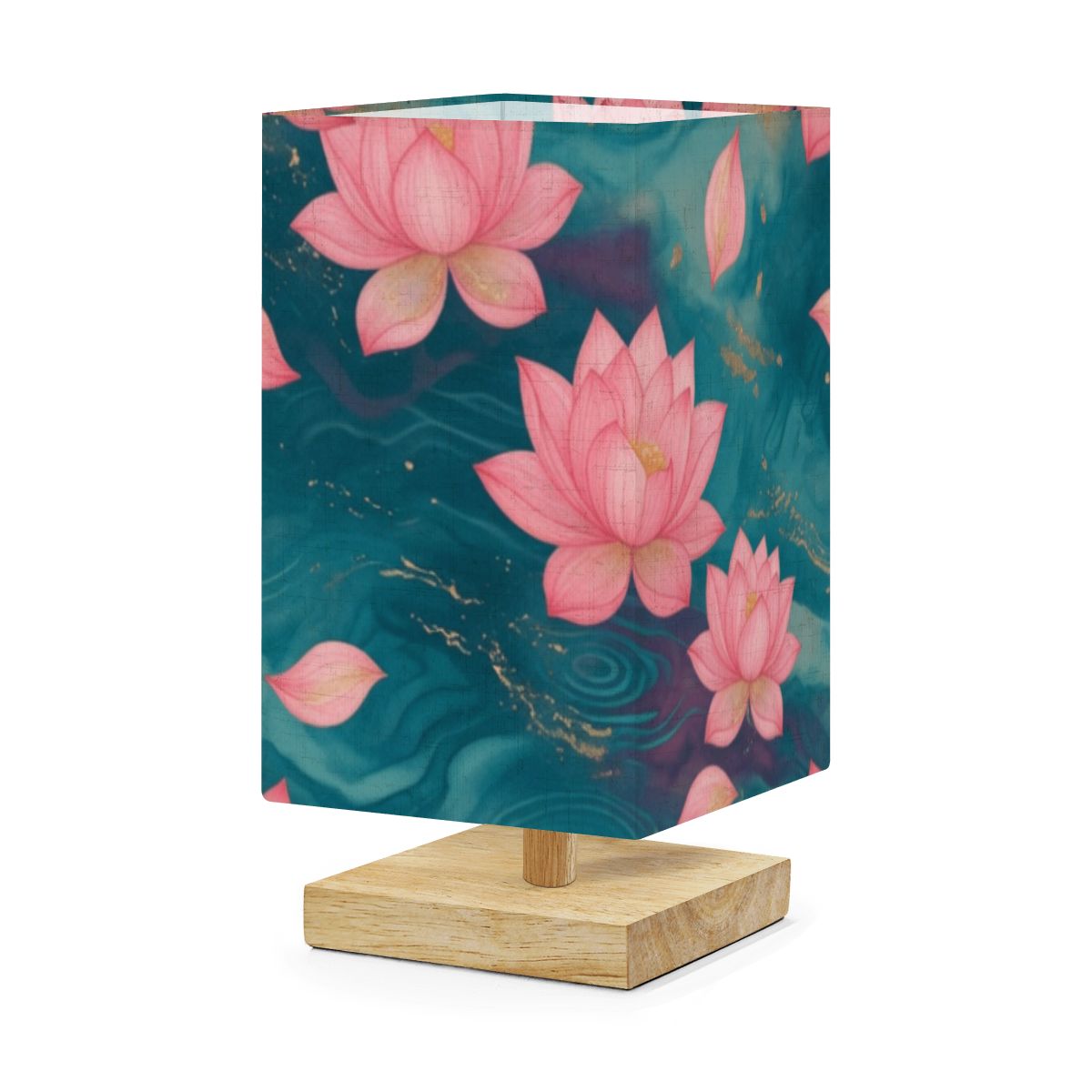 Square Table Lamp 15lotosytealaop