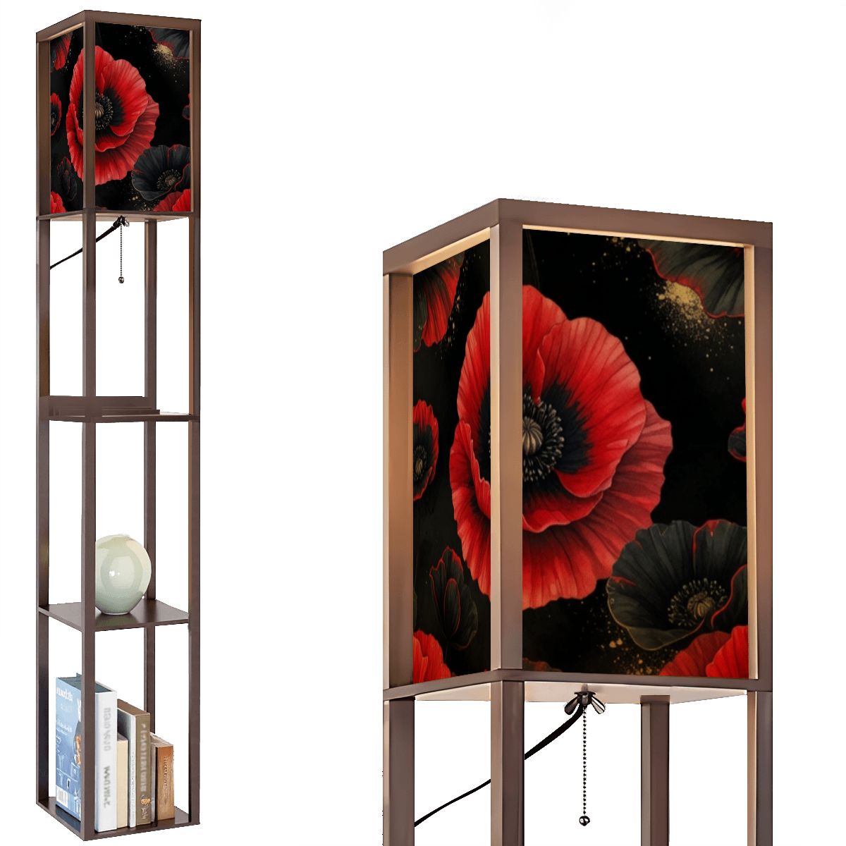 Floor Lamp with Shelves (Made in USA) 17makinoiraop