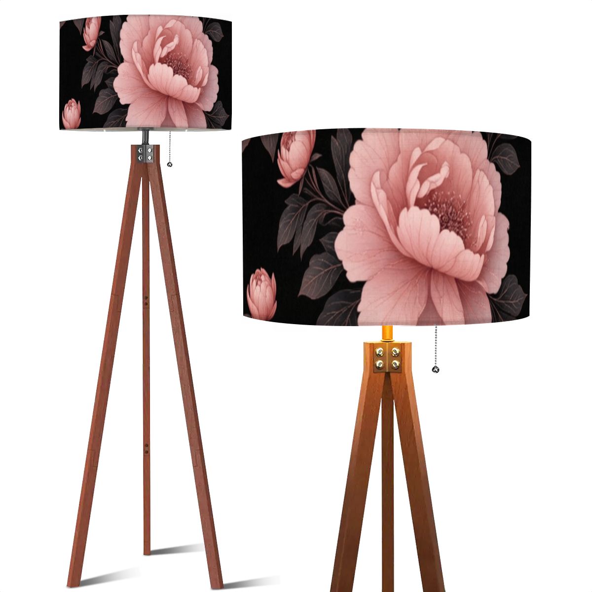 Peonie Garden — Lampa podłogowa na trójnogu