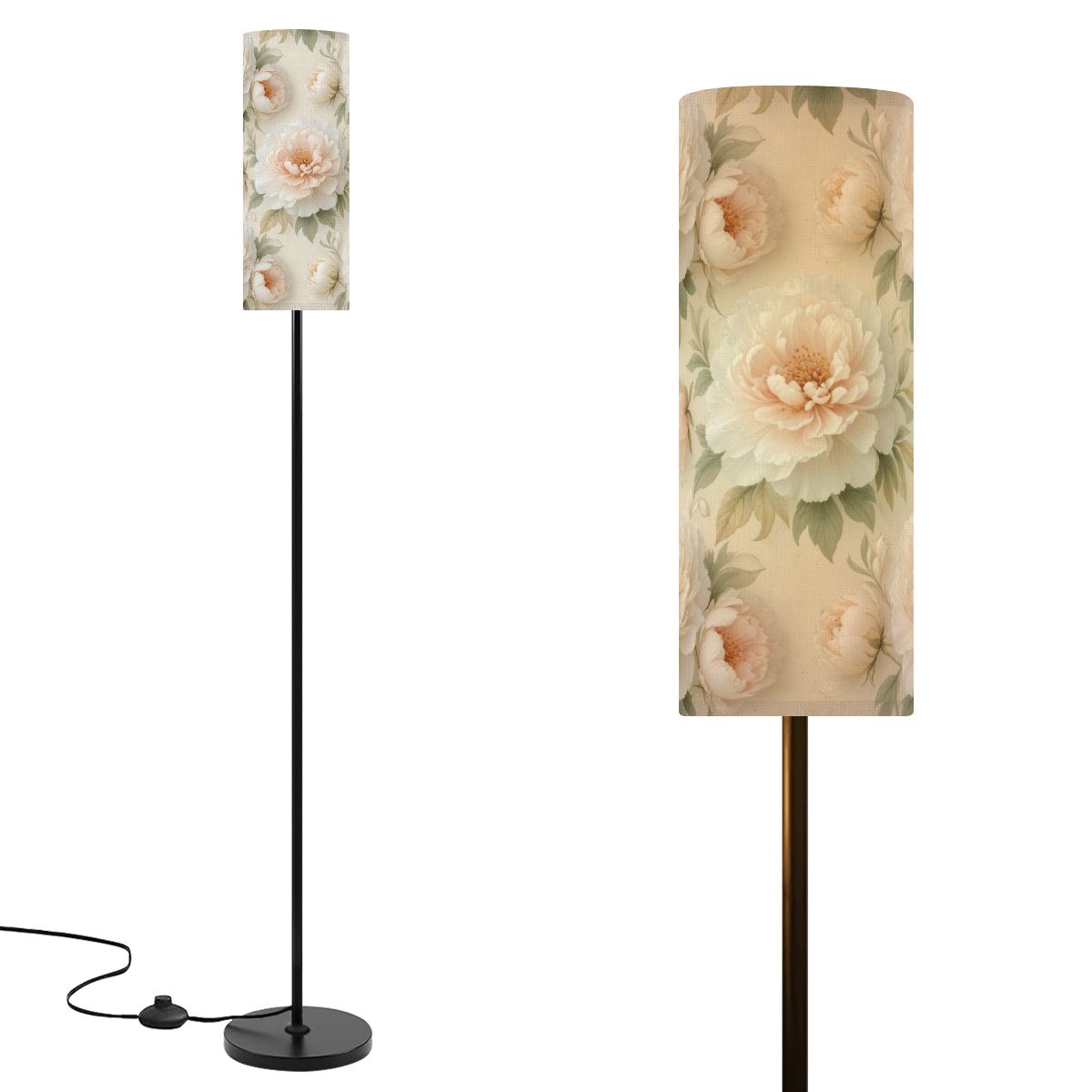 Peonie Biala — Lampa podłogowa