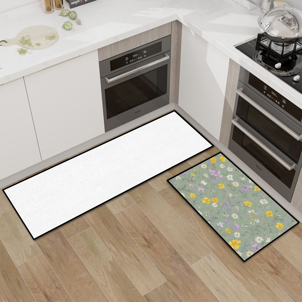 Kitchen Area Rug Set for Floor NonSlip Washable 24lackaszalwiaaop