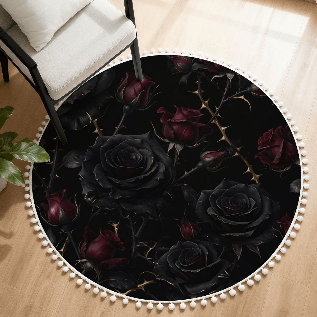 Noir Rose — Dywan okrągły