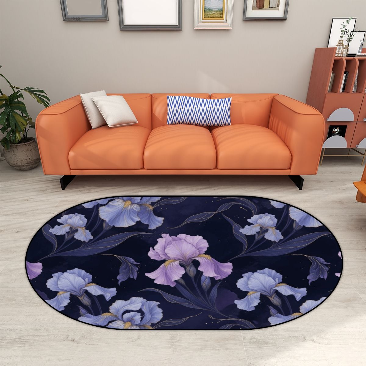 Irysy Indigo — Round rug
