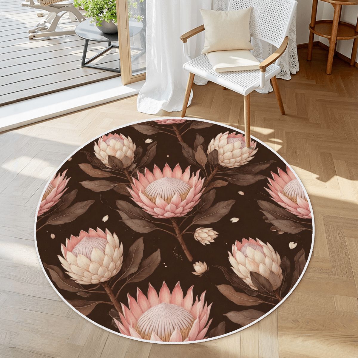 Protea Espresso — Dywan okrągły