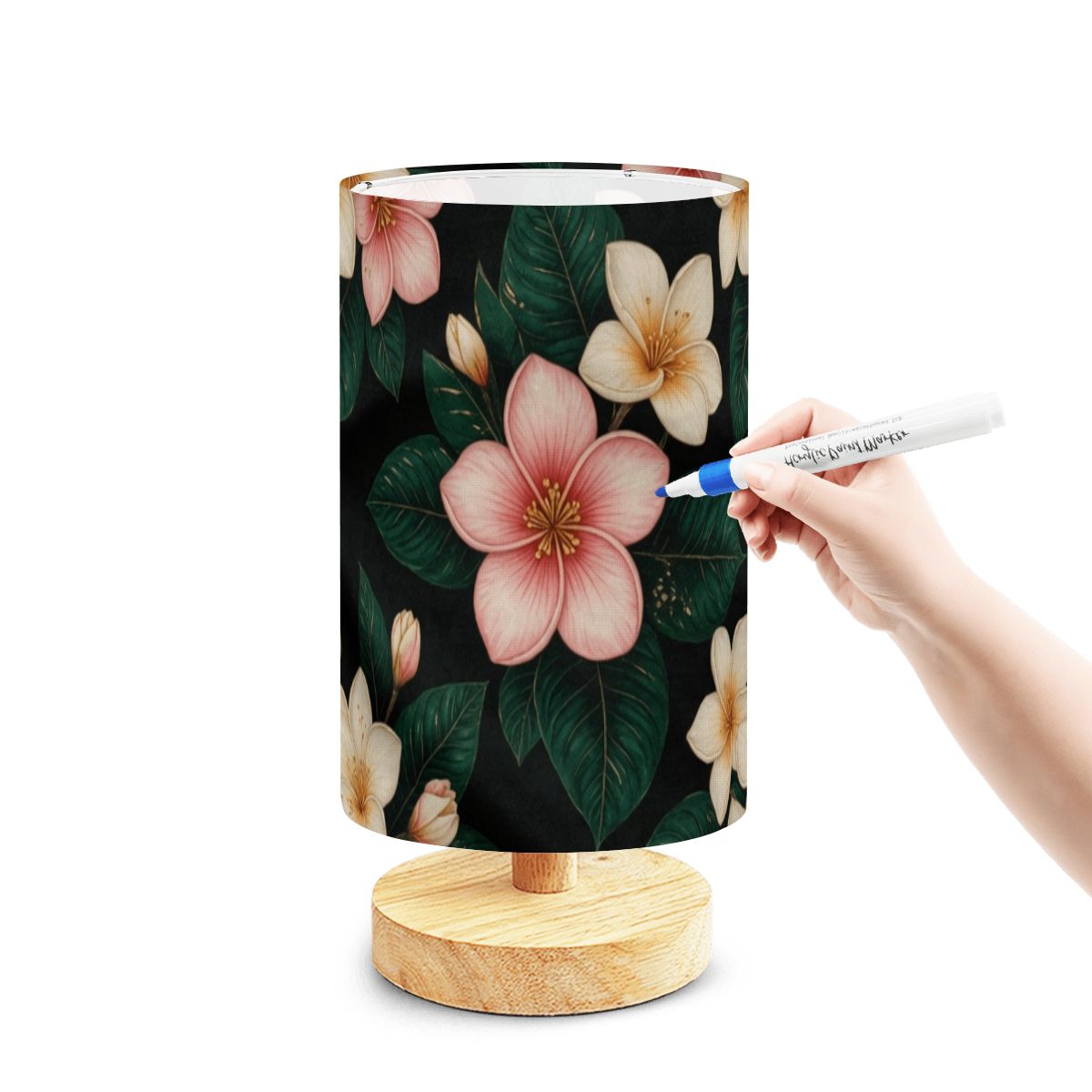 DIY Paintable Table Lamp (Made in USA) 35plumeriav2aop