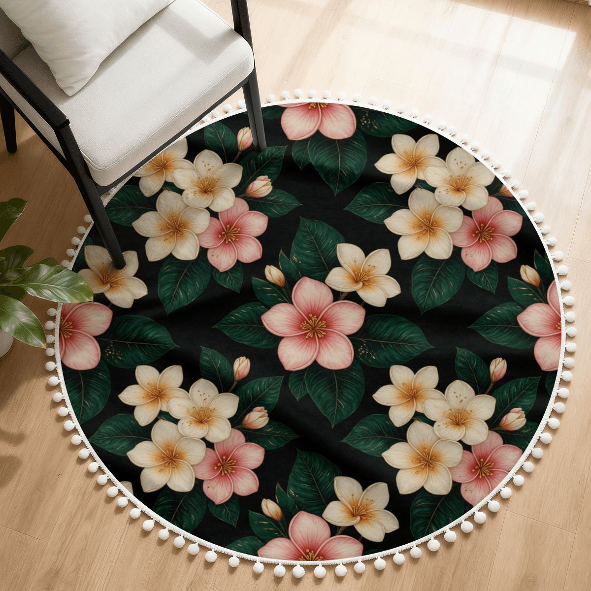 Plumeria — Round rug