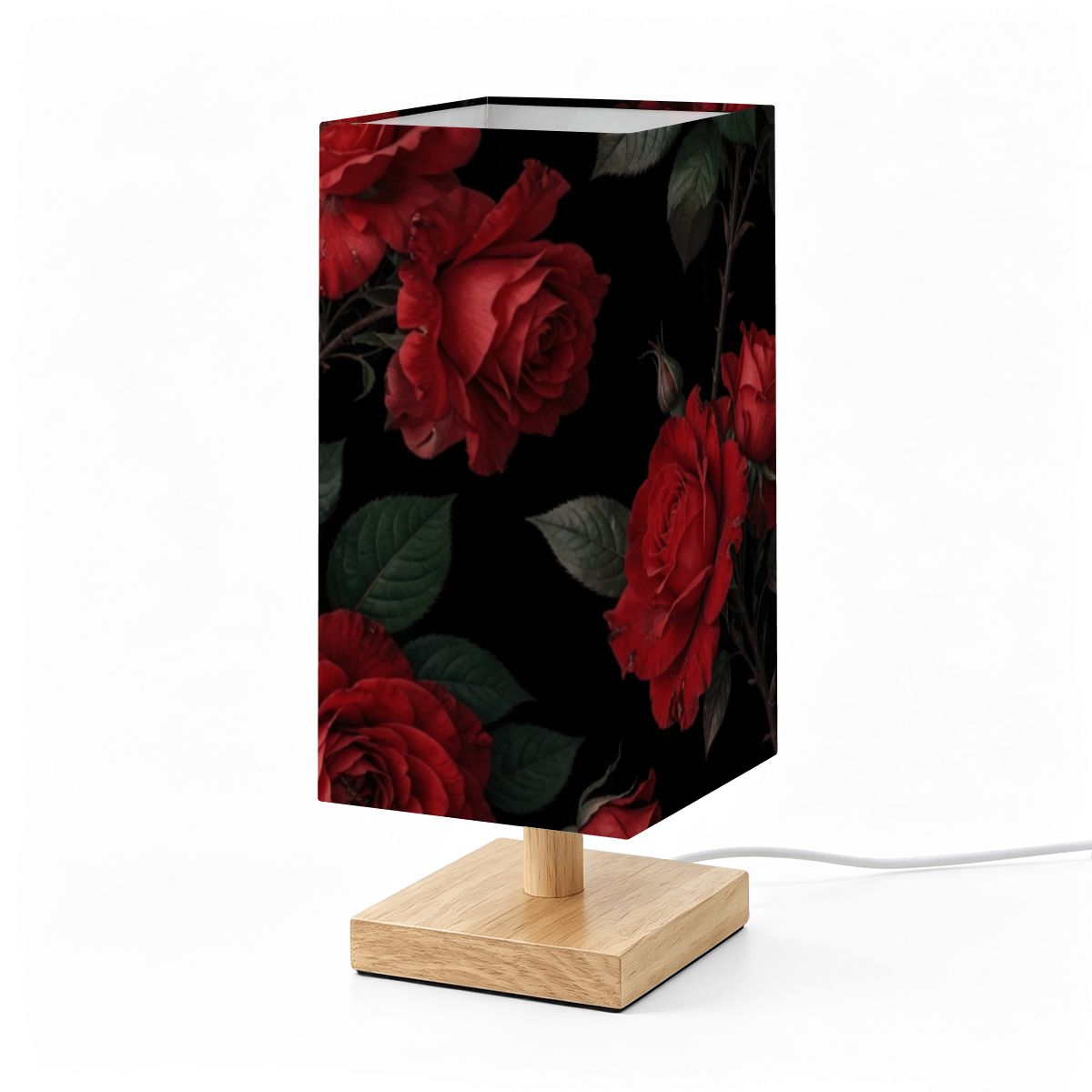 Roze Czerwone — Lampa stołowa kwadratowa