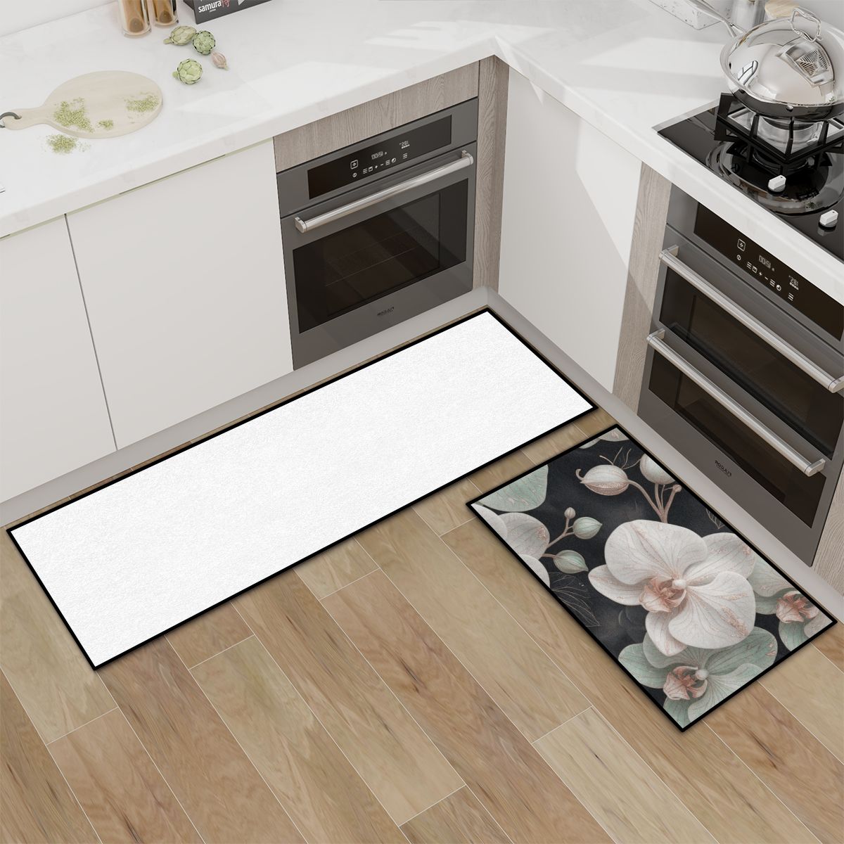 Kitchen Area Rug Set for Floor NonSlip Washable 28orchideegesteaop