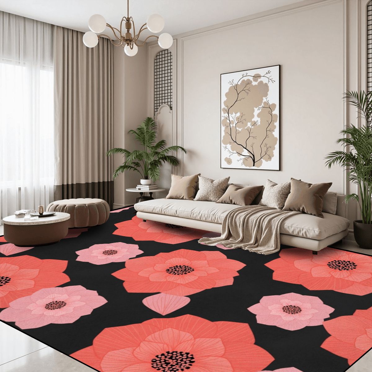 Large Area Rug Floor Carpet (7:5) 16cameliakoralaop