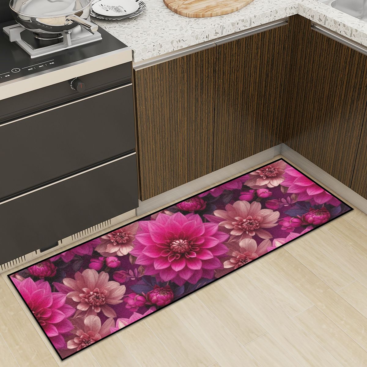 Dalie Fuksja — Kitchen rug