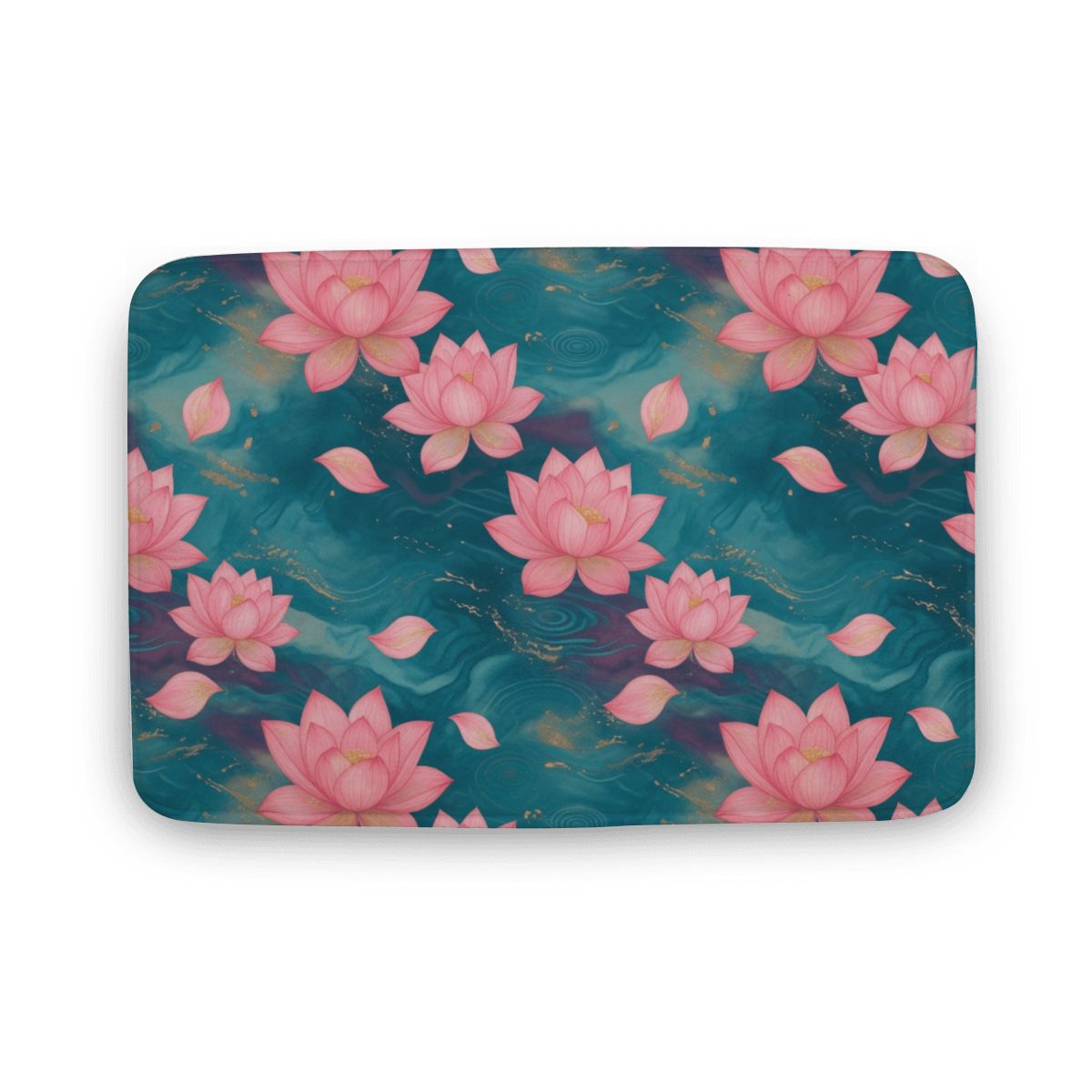 Lotosy Teal — Rug, velvet