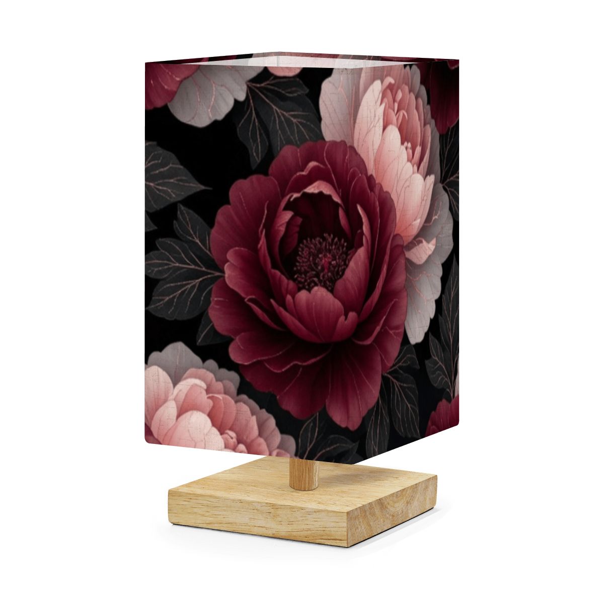 Peonie Garden — Lampa stołowa kwadratowa