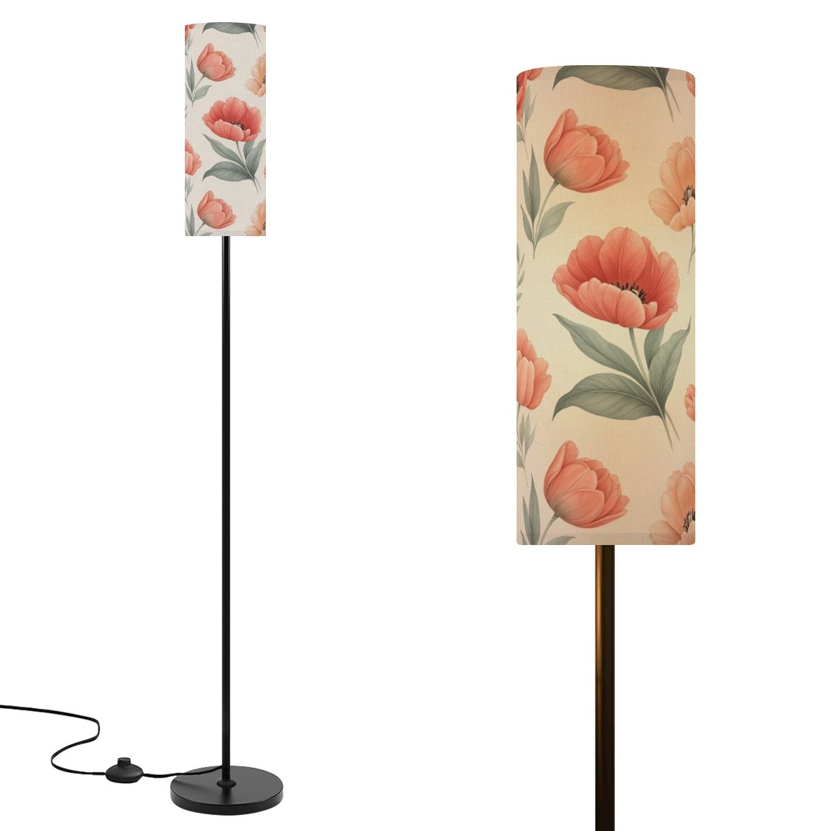 Tulipany Peach — Lampa podłogowa
