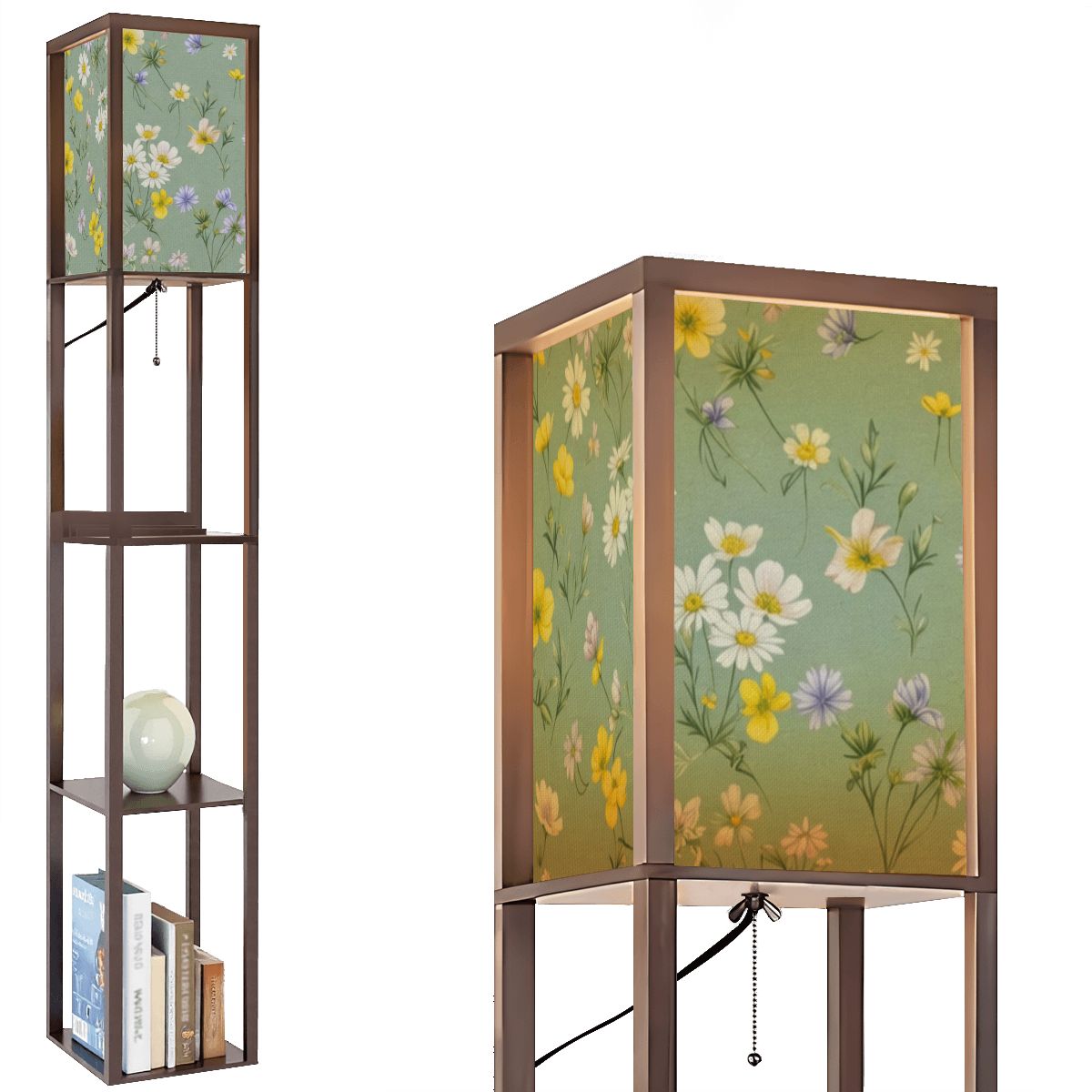 Floor Lamp with Shelves 49lackav2aop