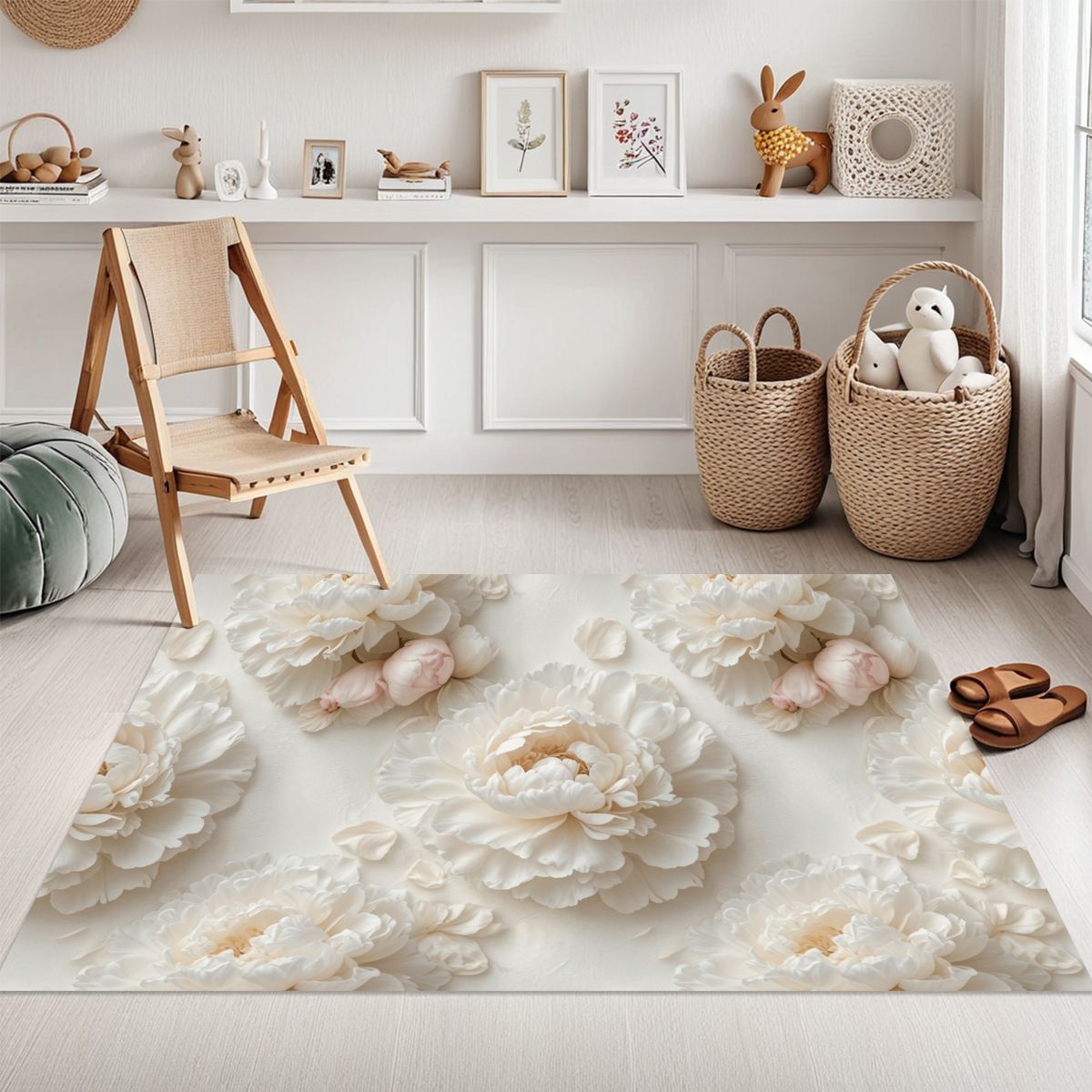 Area Rug without Tassels (3:5) 36peoniebialav2aop