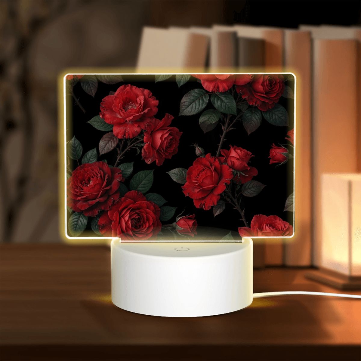 Rectangular Acrylic Night Light 12rozeczerwoneaop