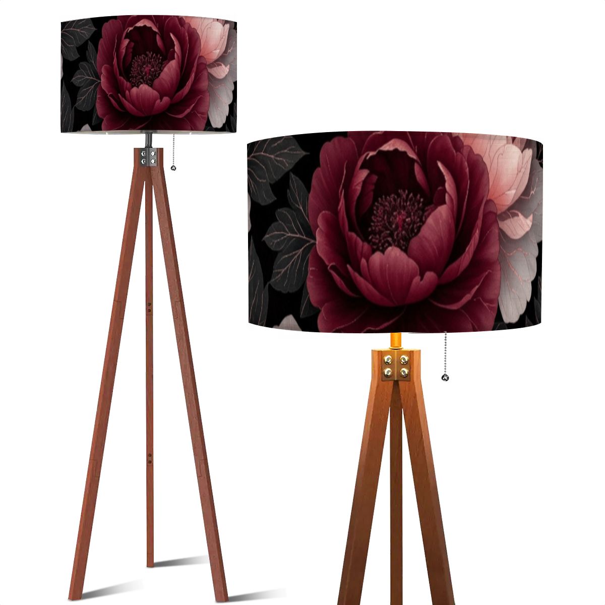 Tripod Floor Lamp (Made in USA) 26peoniegardenv2aop