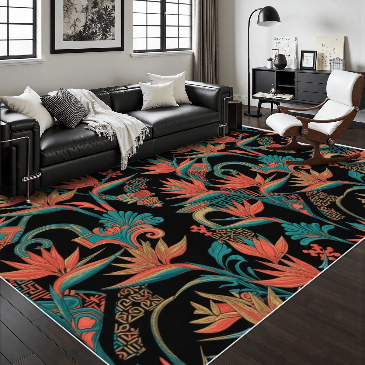 Area Rug with White Border 50rajskiptakv2aop