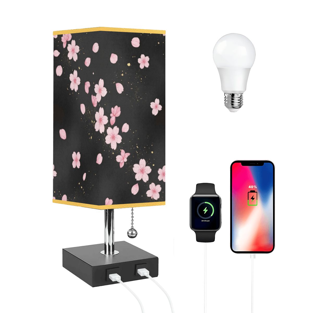 Sakura Dust — Lampa stołowa kwadratowa