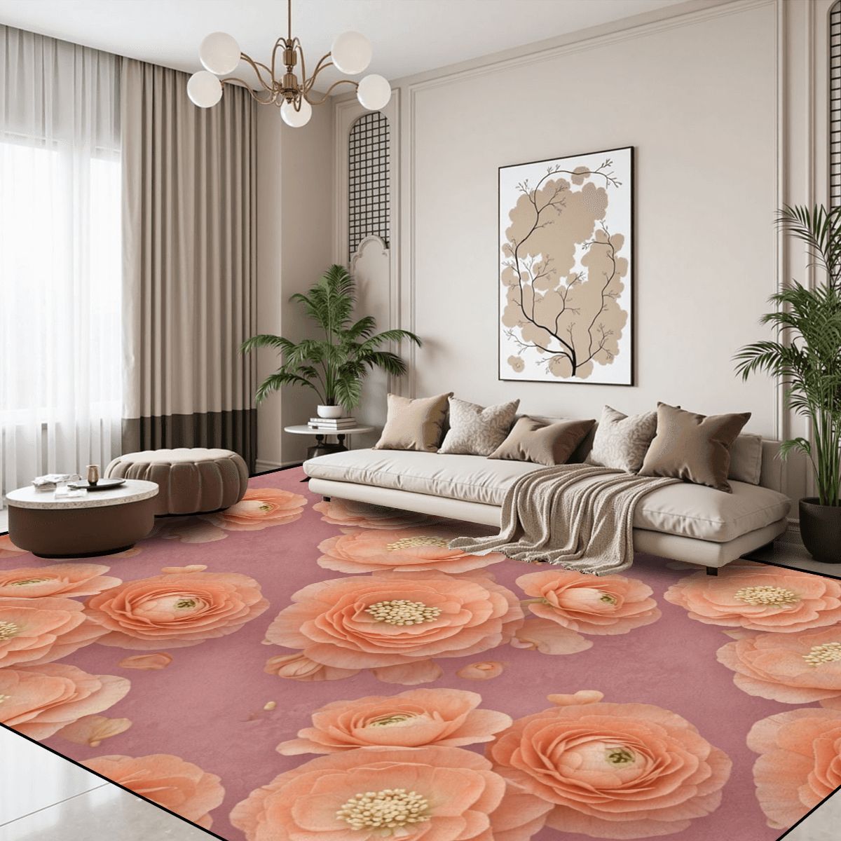 Large Area Rug Floor Carpet (7:5) 19jaskrybrzoskwiniaaop