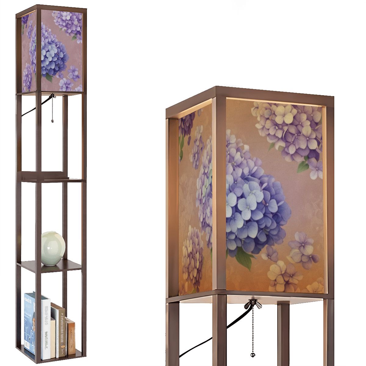 Floor Lamp with Shelves (Made in USA) 33hortensjedenseaop