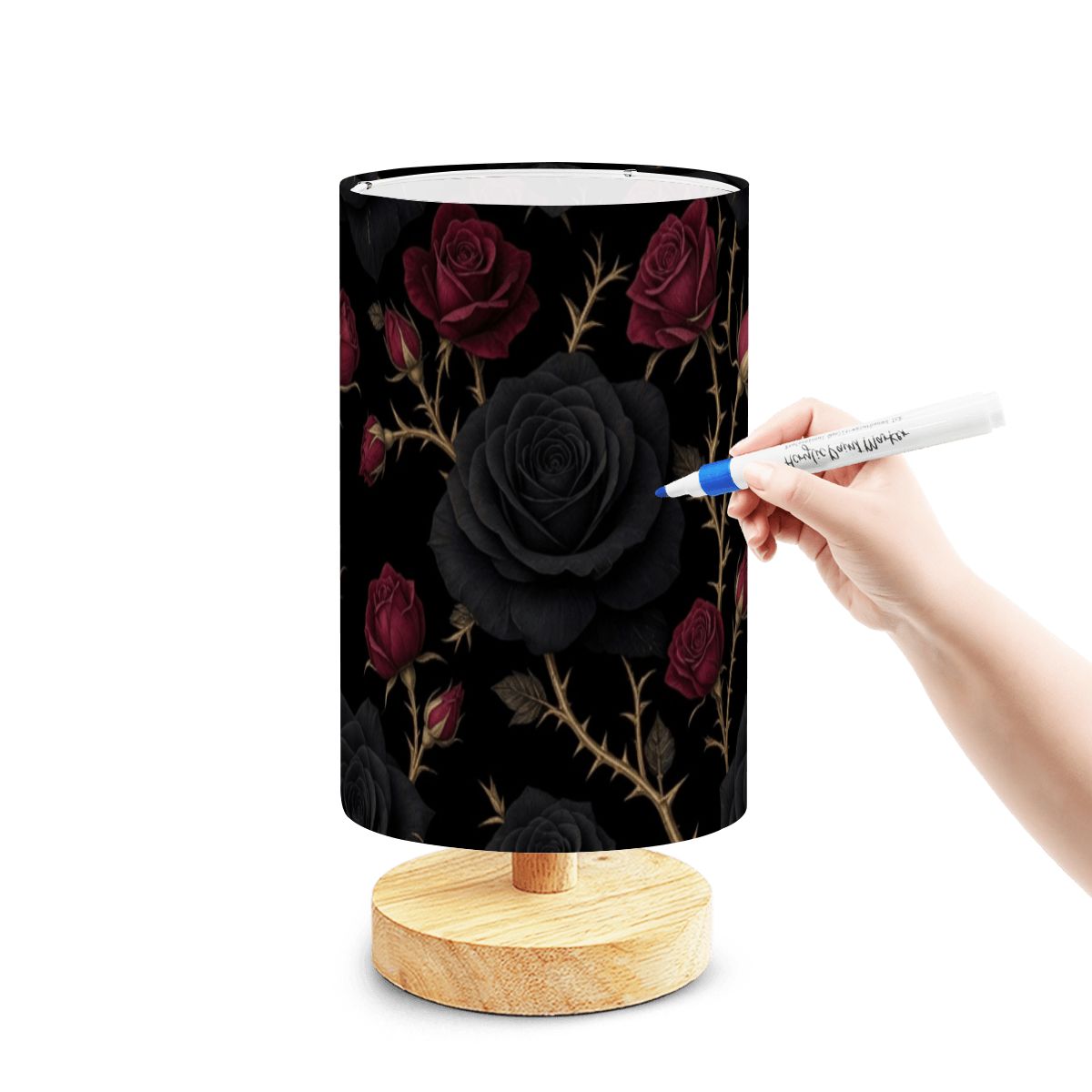 DIY Paintable Table Lamp (Made in USA) 34noirrosev2aop