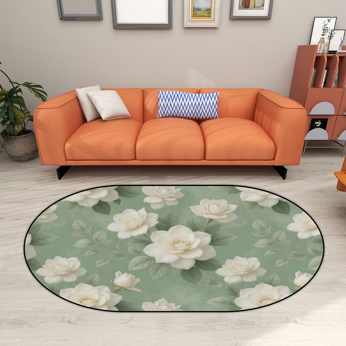 Gardenie Sage — Round rug