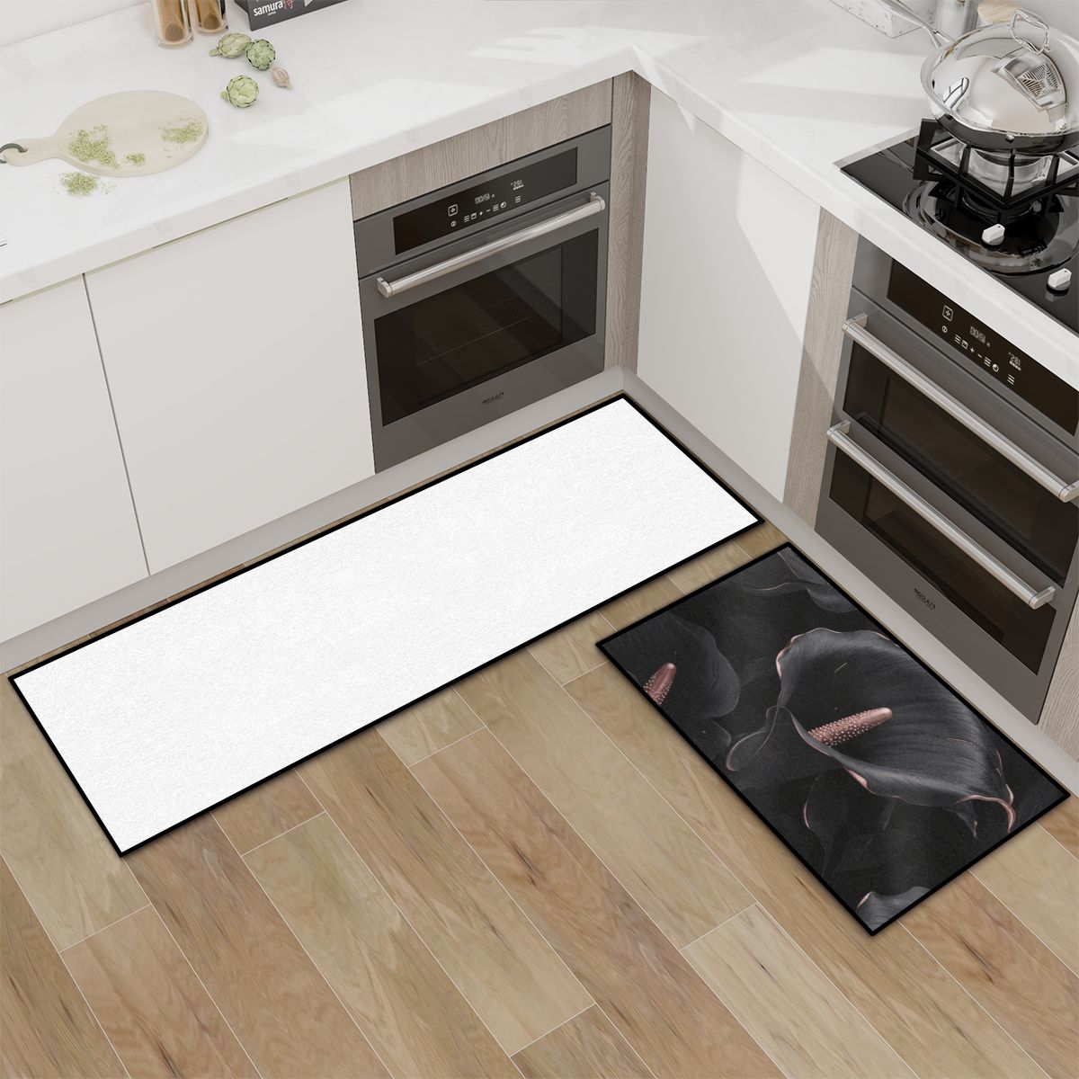 Kalie Noir — Kitchen rug set