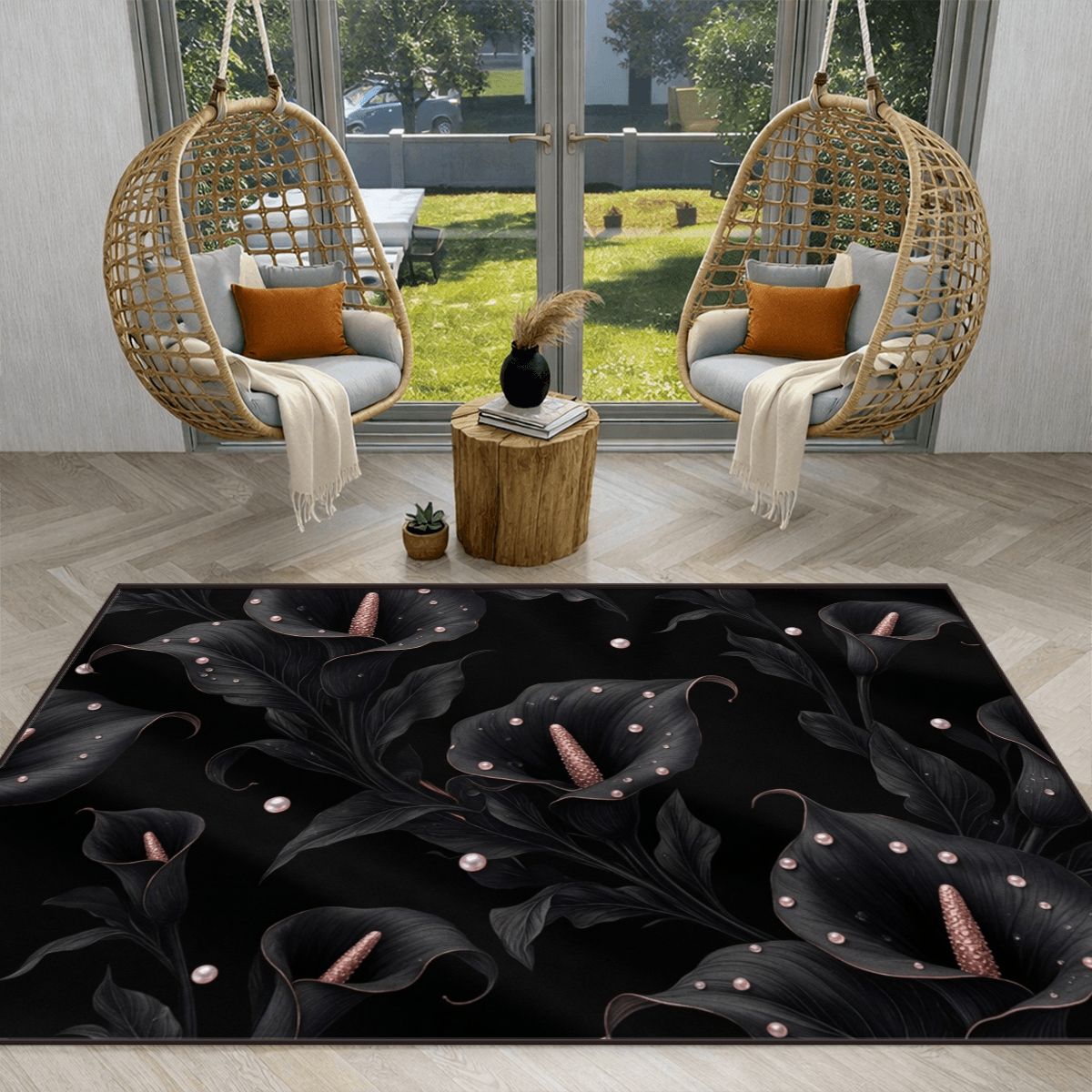 Kalie Noir — Large area rug