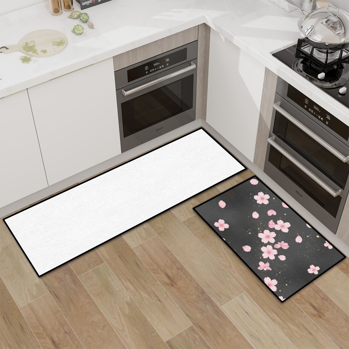 Sakura Dust — Kitchen rug set