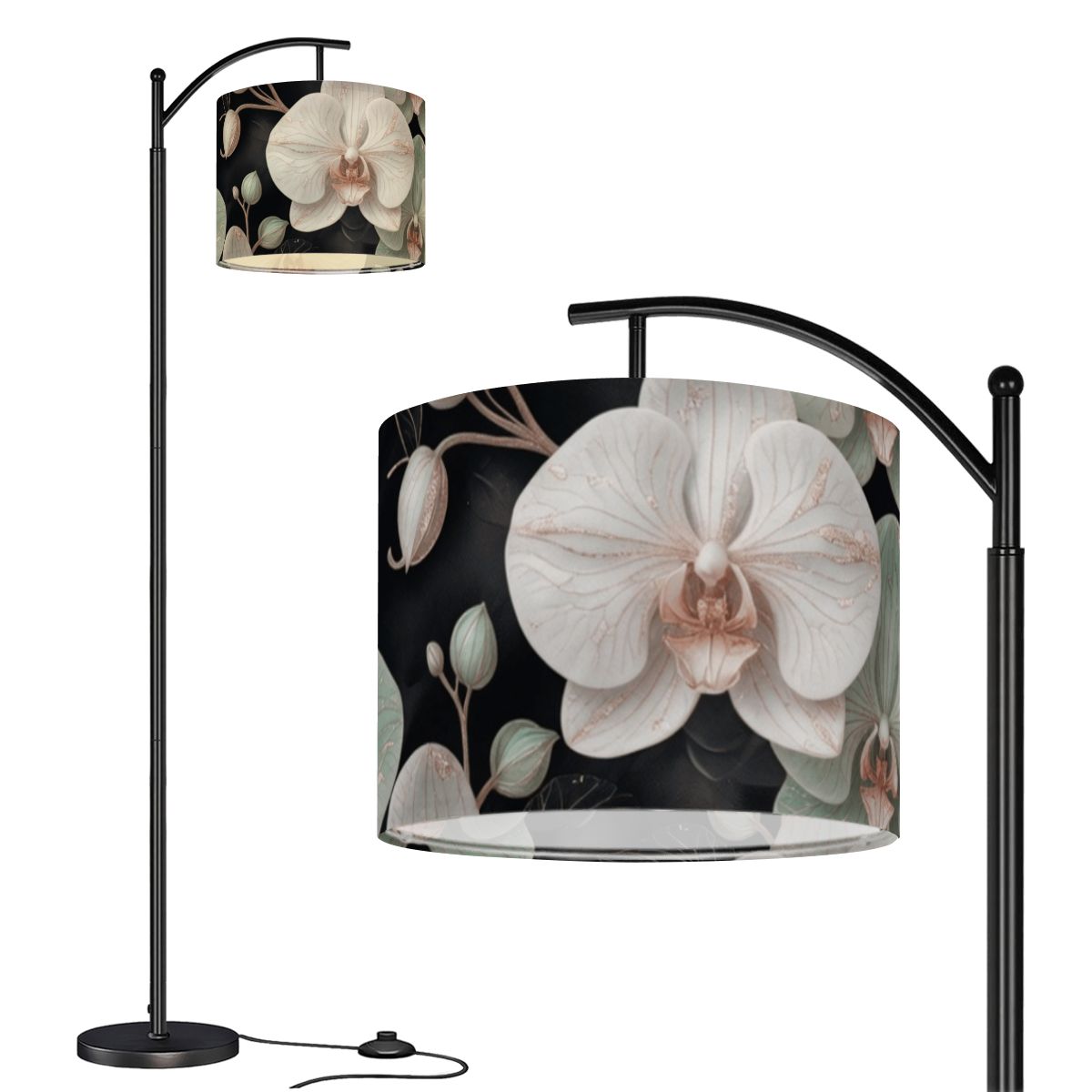 Orchidee Geste — Lampa podłogowa łukowa