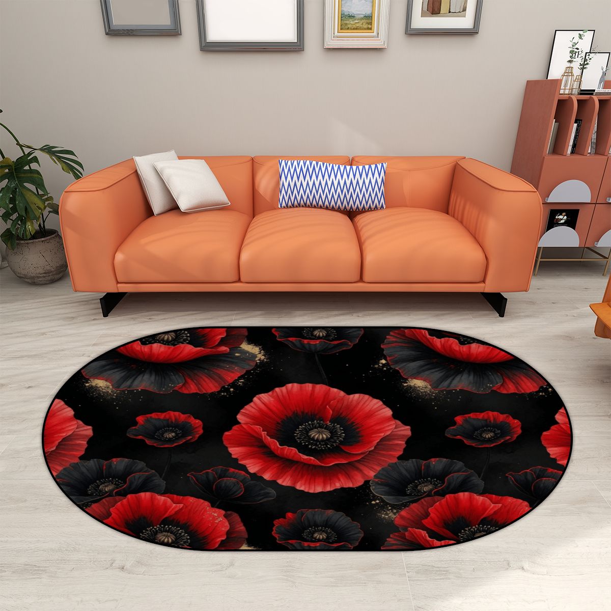 Maki Noir — Round rug