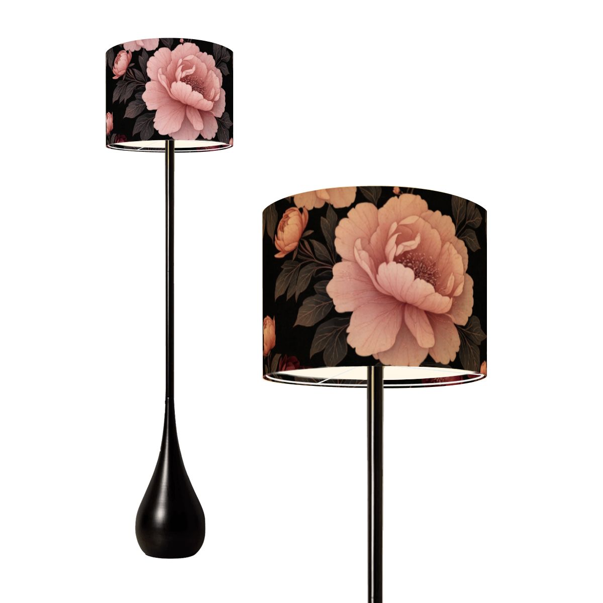 Peonie Garden — Lampa podłogowa kropla