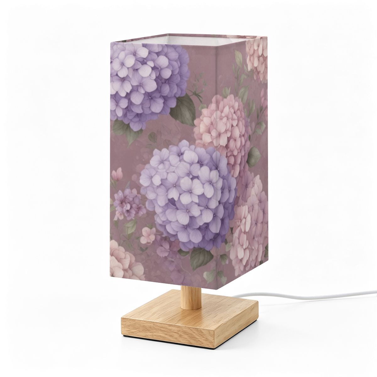 Hortensje Lawenda Ao — Lampa stołowa kwadratowa