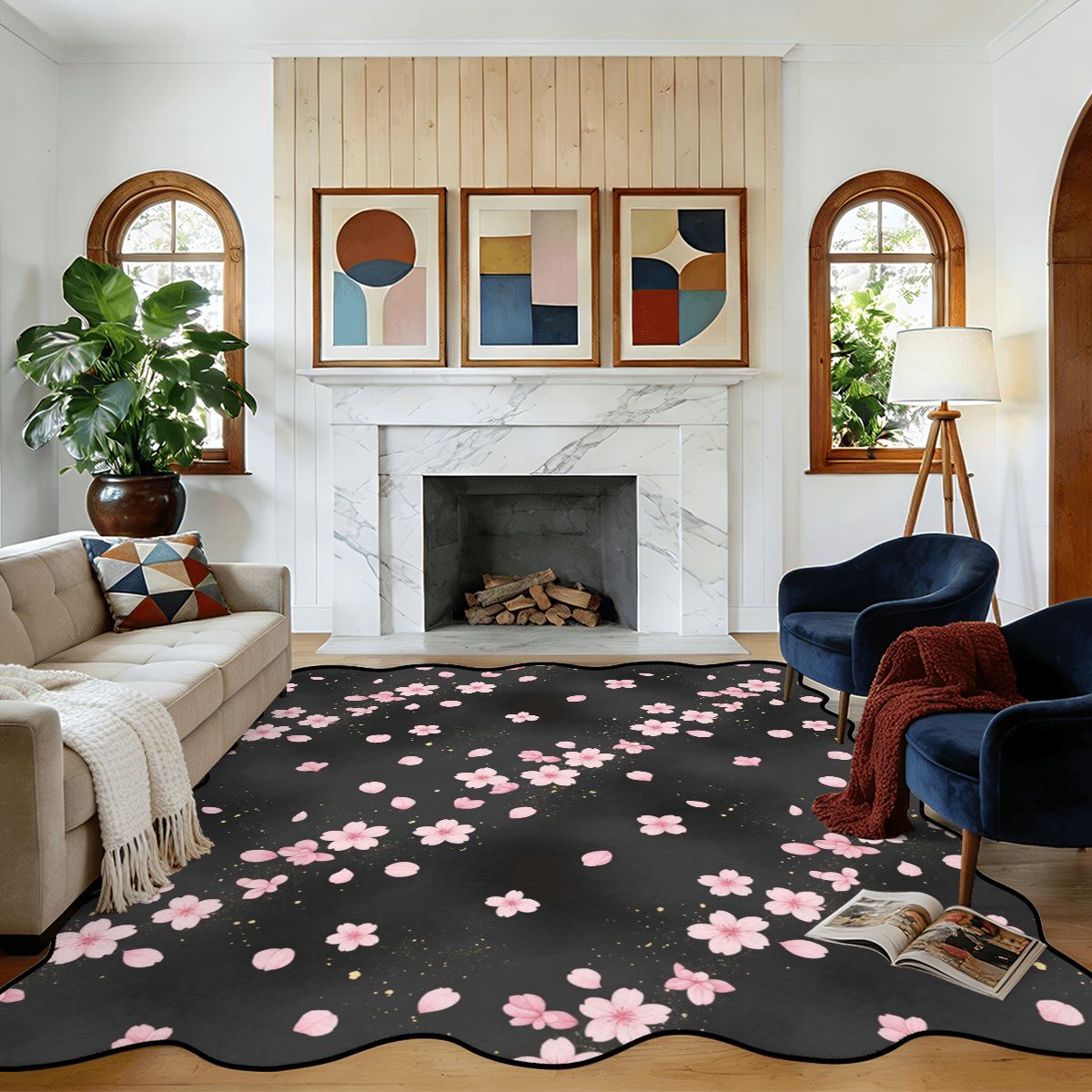 Sakura Dust — Scalloped rug