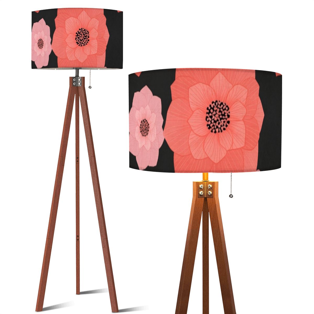 Camelia Koral — Lampa podłogowa na trójnogu