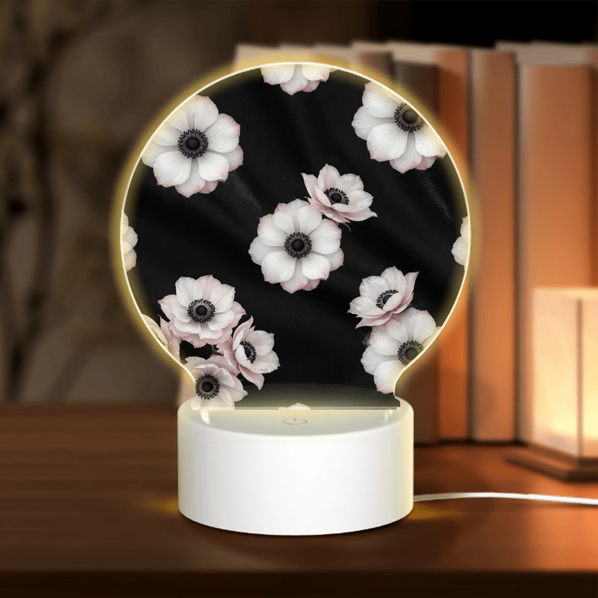 Round Acrylic Night Light 46anemonyv2aop