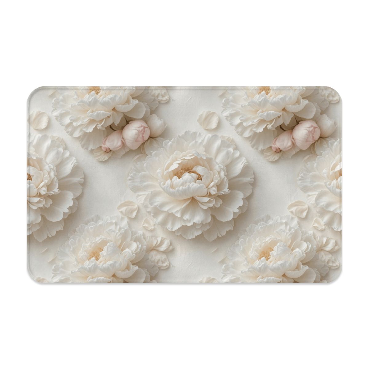Peonie Biala — Non-slip rug