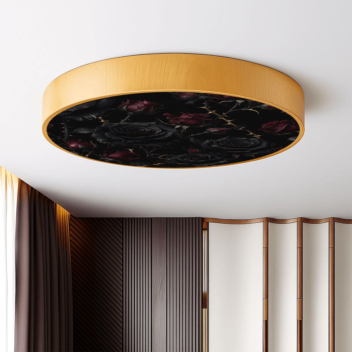 Flush Mount Ceiling Light 09noirroseaopbezfald