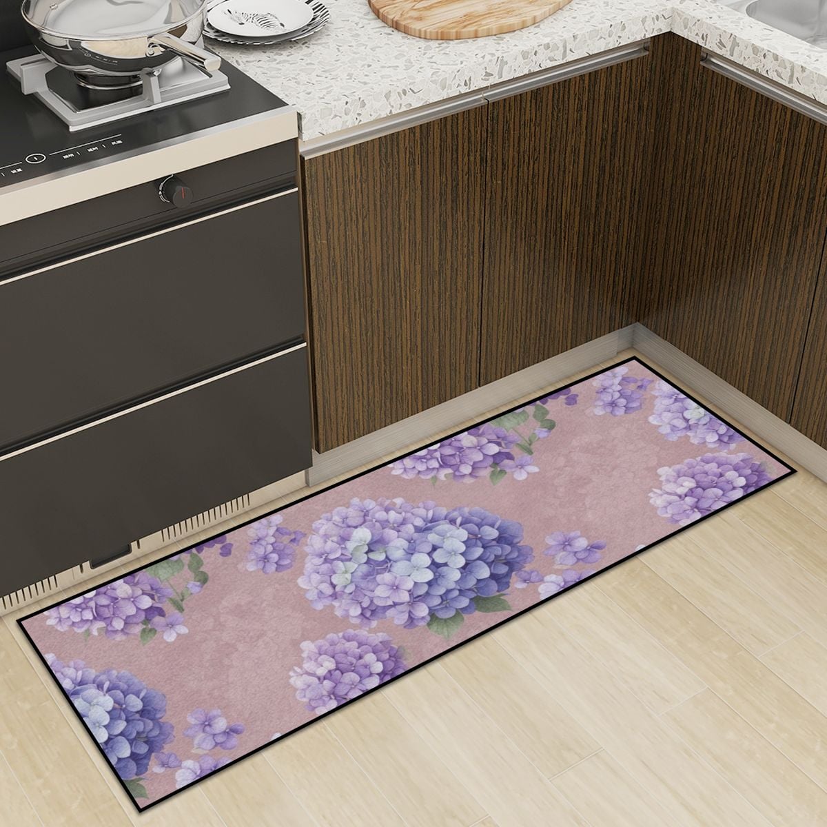 Kitchen Area Rug for Floor NonSlip Washable 33hortensjedenseaop