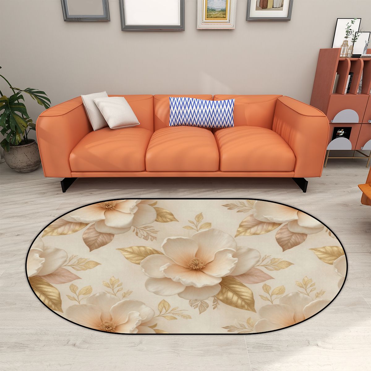 Magnolie Champagne — Round rug