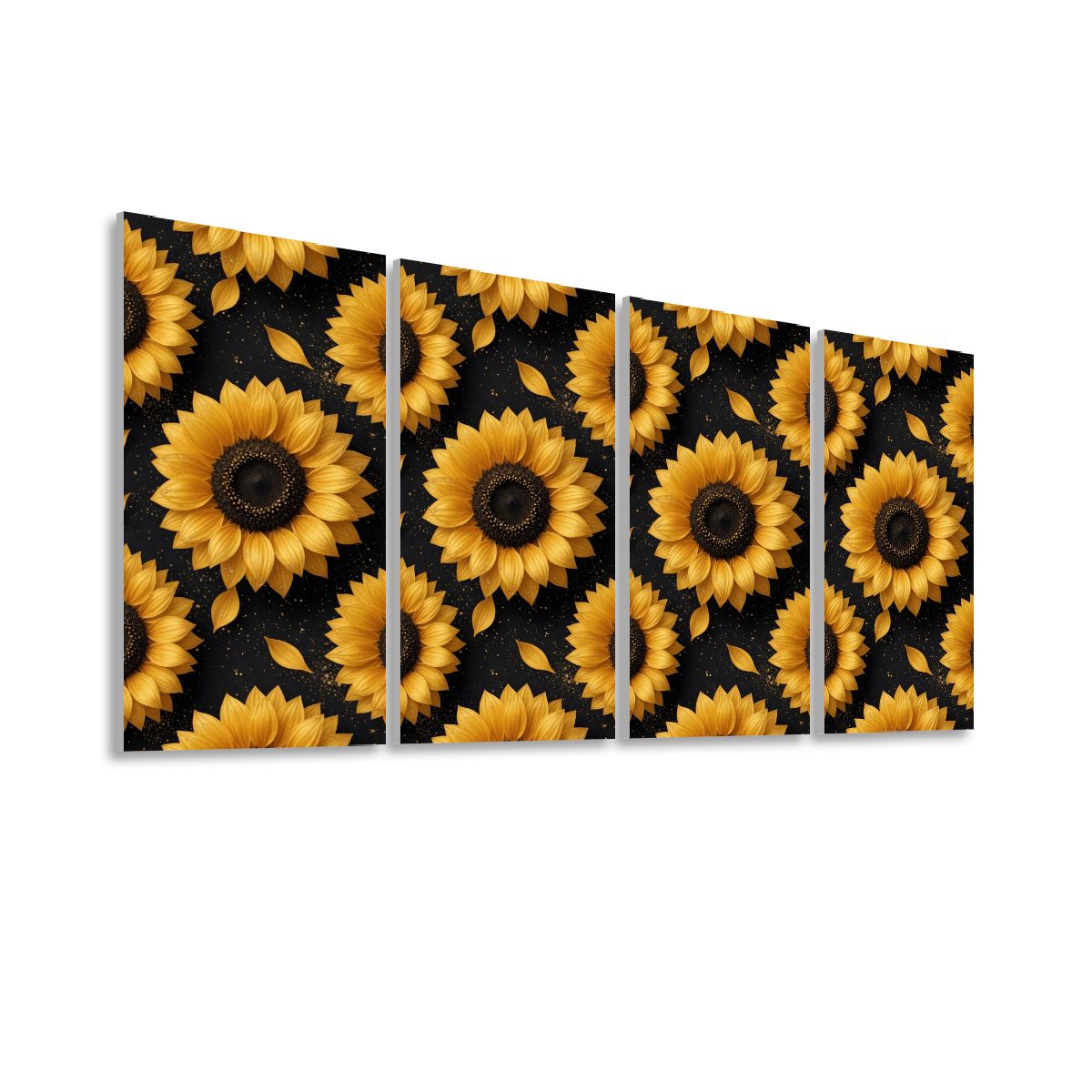 4 Panels Sound Absorbing Wall Art 47slonecznikiv2aop