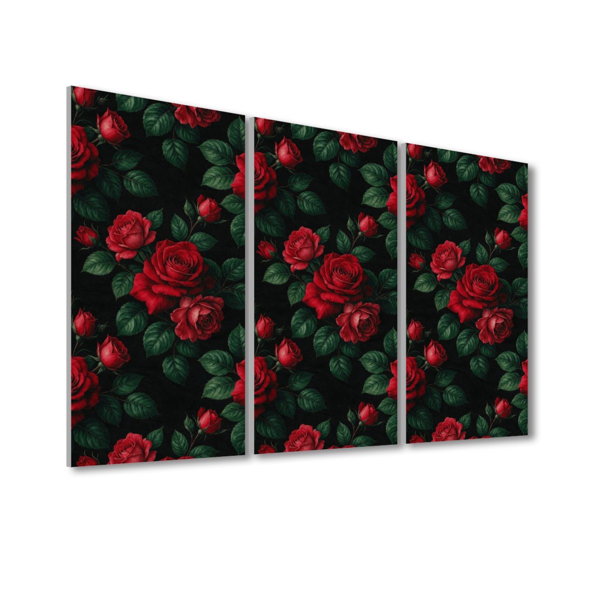3 Panels Sound Absorbing Wall Art 37rozeczerwonev2aop