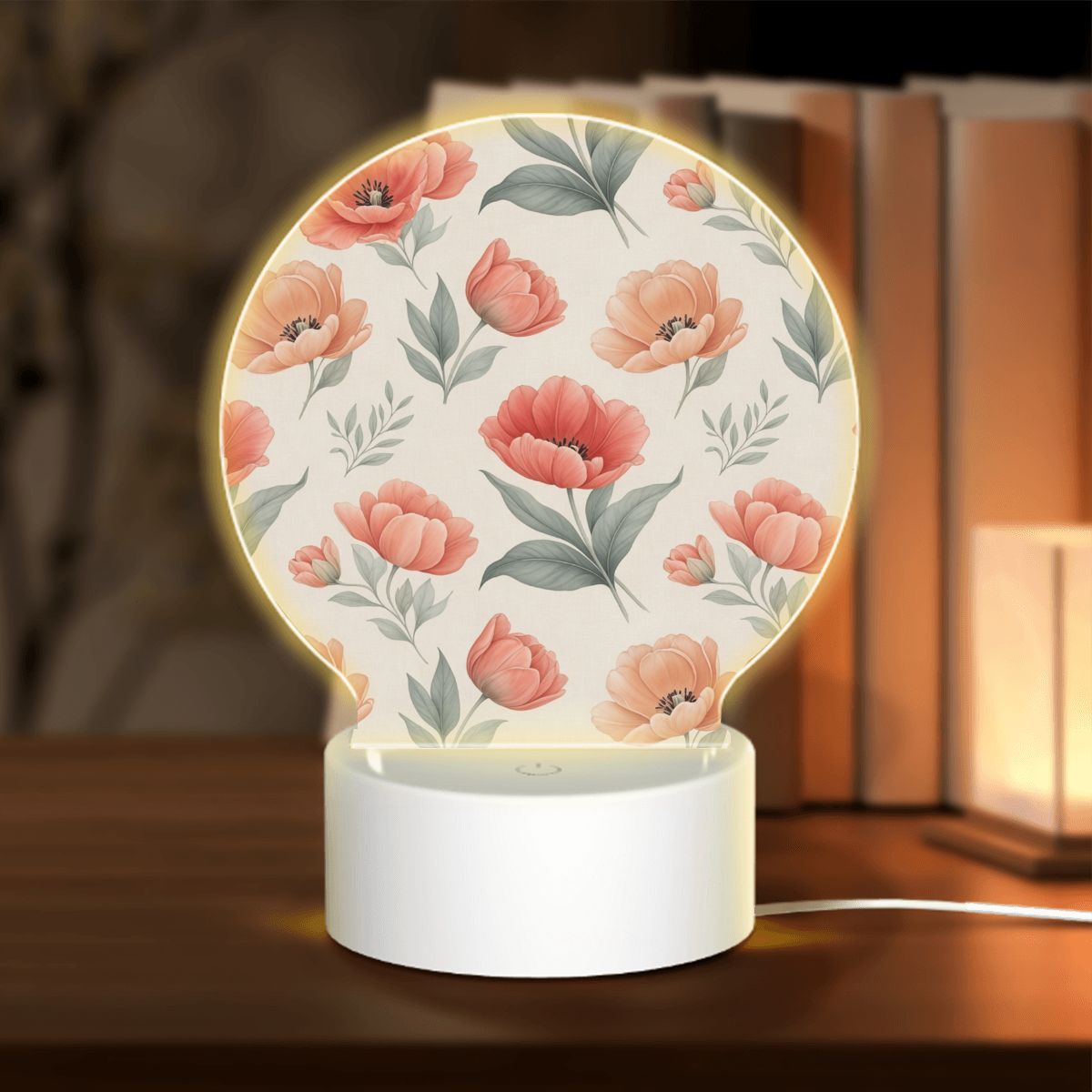 Tulipany Peach — Lampka nocna