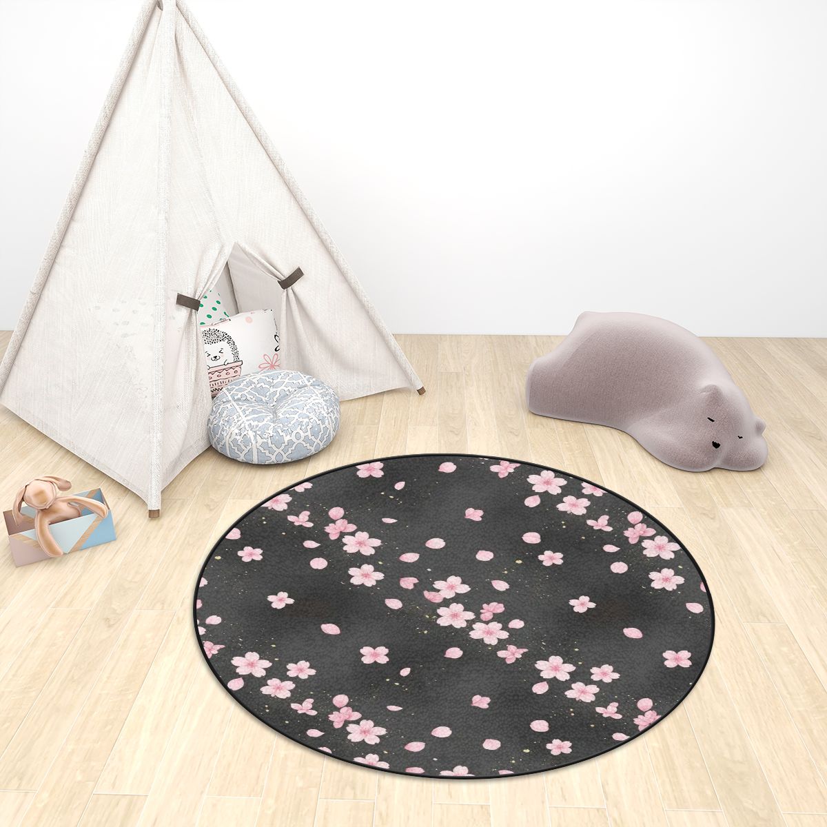 Multiple Sizes Plush Round Area Rug 06sakuradustaop