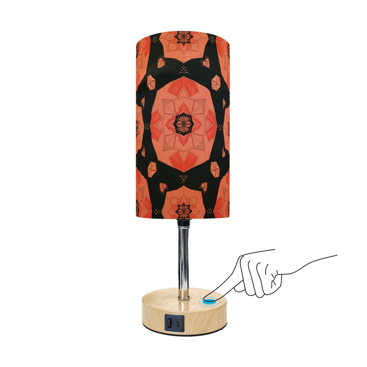 Touch Bedside Table Lamp with USB 41cameliav2aop