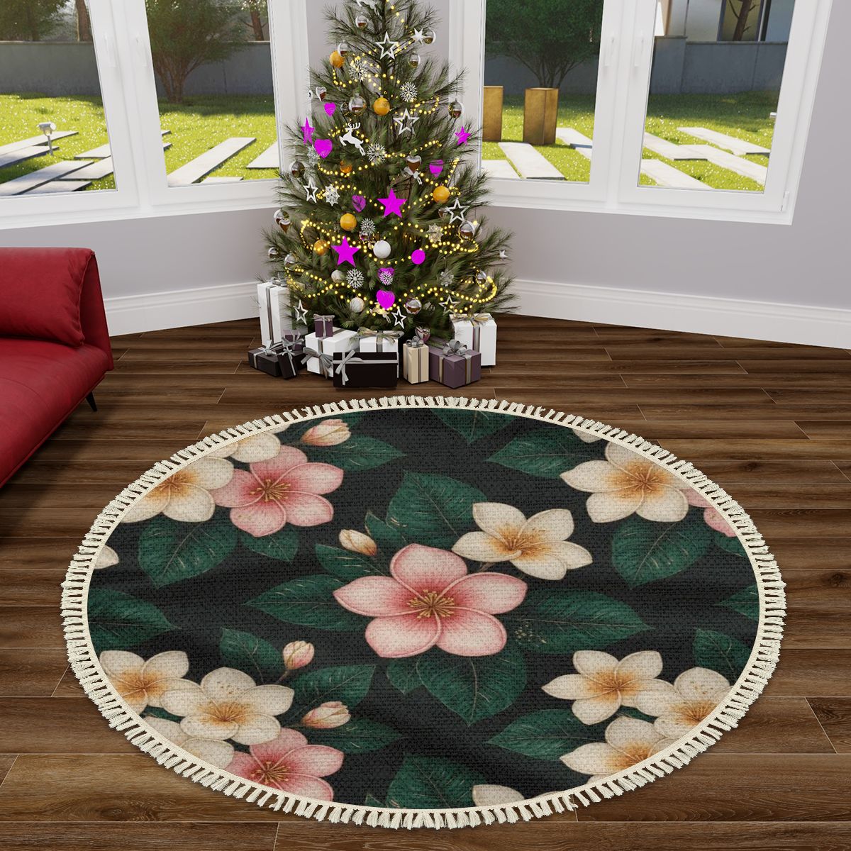Plumeria — Round rug