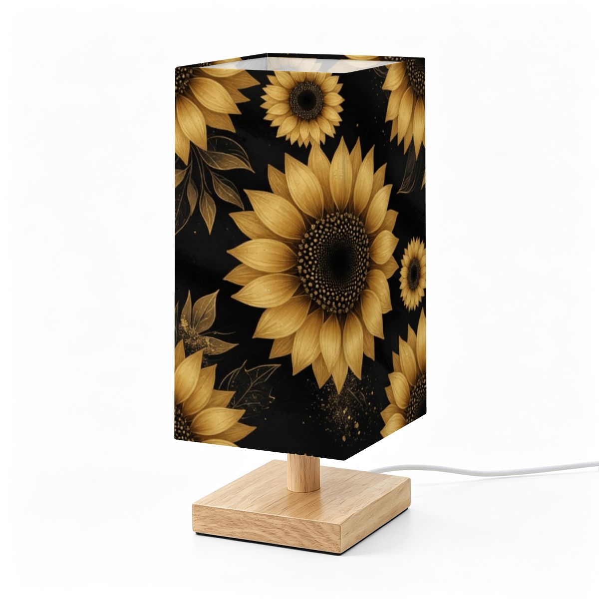 Sloneczniki Gold — Lampa stołowa kwadratowa